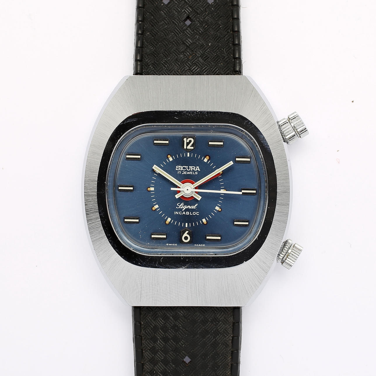 ARMBANDSUR, stål, Secura, sent 1900-tal.