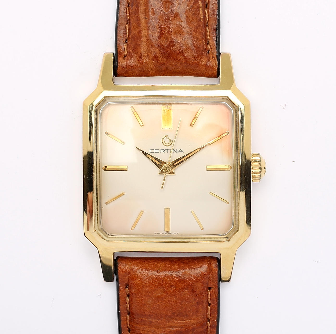 ARMBANDSUR, guld på stål, Certina, 1900-talets andra hälft.