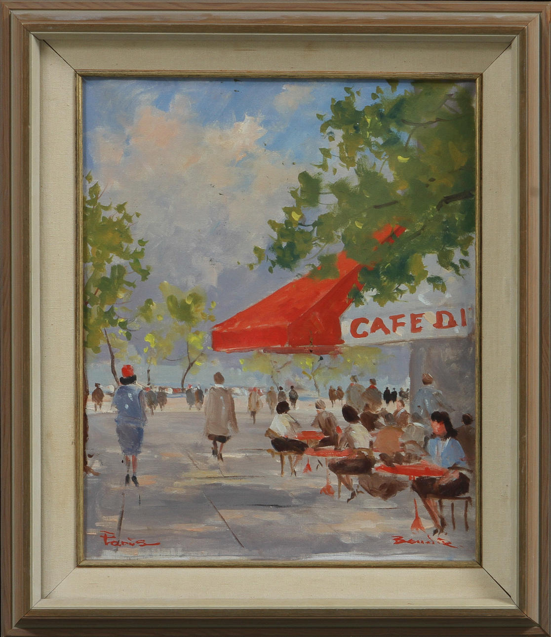 HANS BENDIX. Motiv från Paris, olja på duk, signerad.