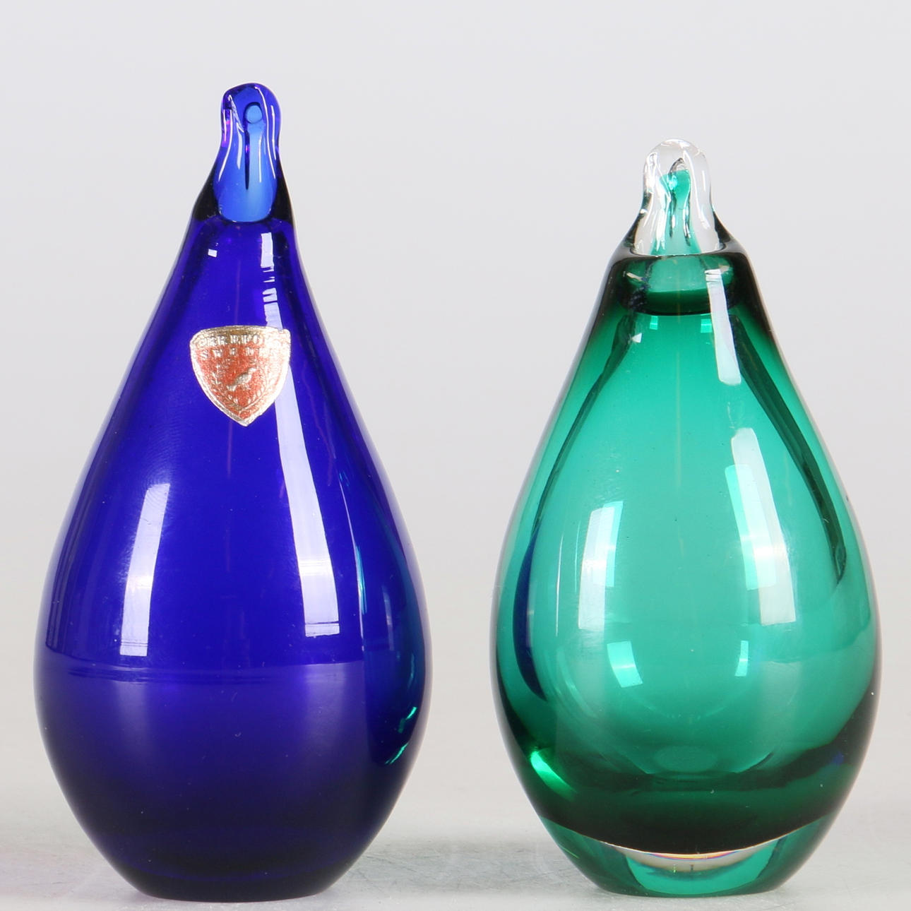 VASER, 2 st. Glas, Ingeborg Lundin, Orrefors.