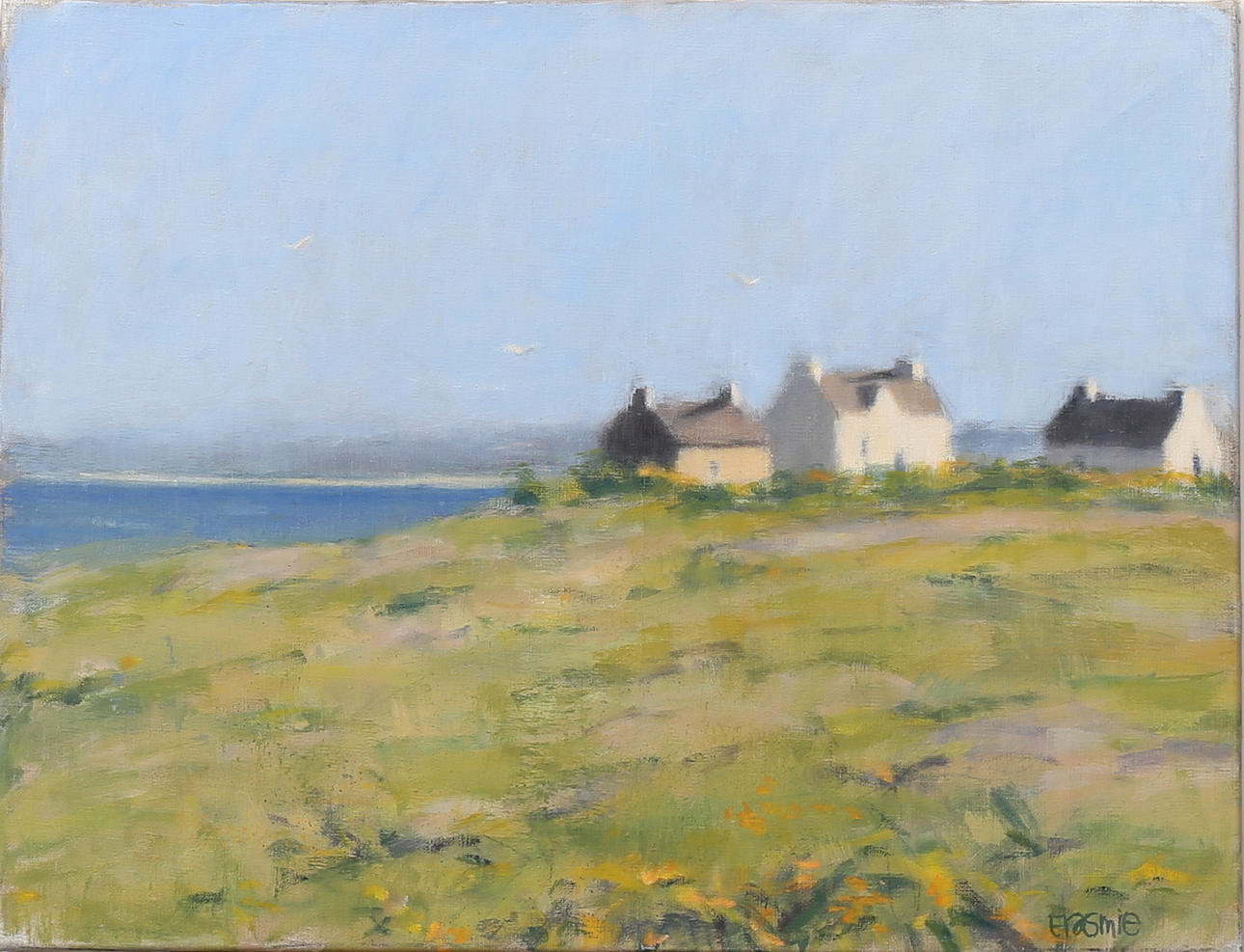 TORSTEN ERASMIE. Motiv från Bretagne, olja på duk, signerad Erasmie.