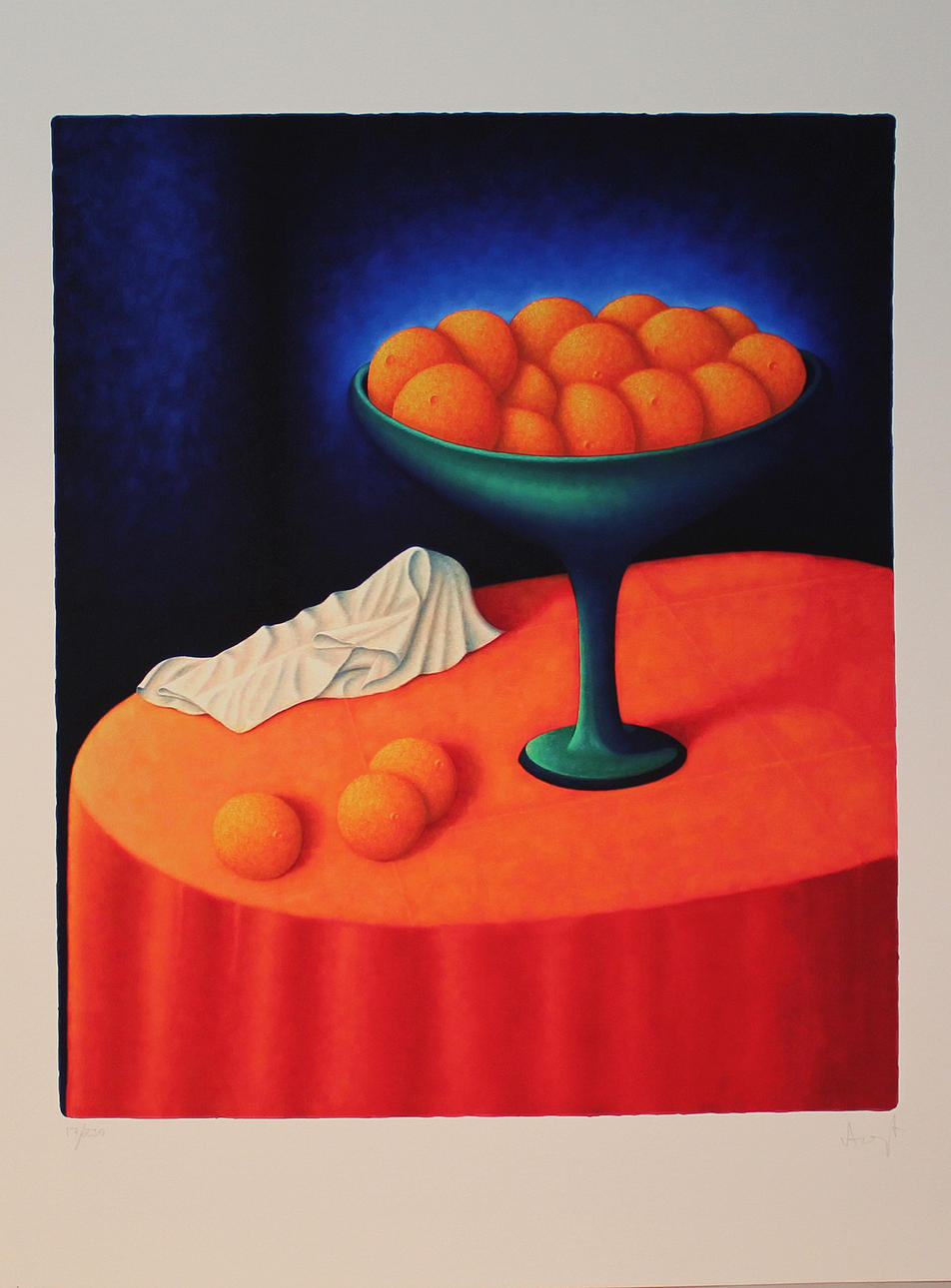 RALF ARZT. Stilleben. Färglitografi. Signerad Arzt. 17/230.