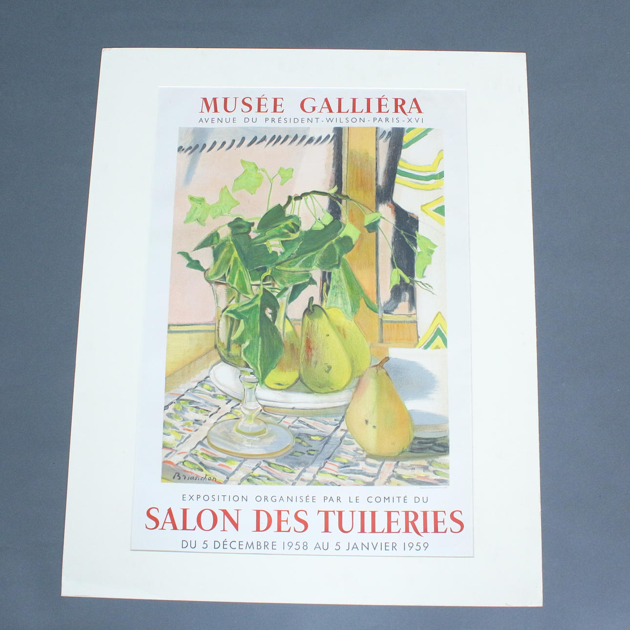 Affisch, Musee Galliera, '' Salon Des Tuileries.