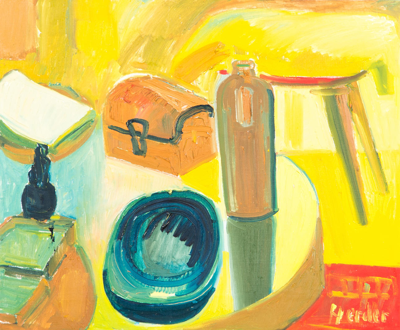 LARS HERDER. Stilleben, olja på duk, signerad Herder.