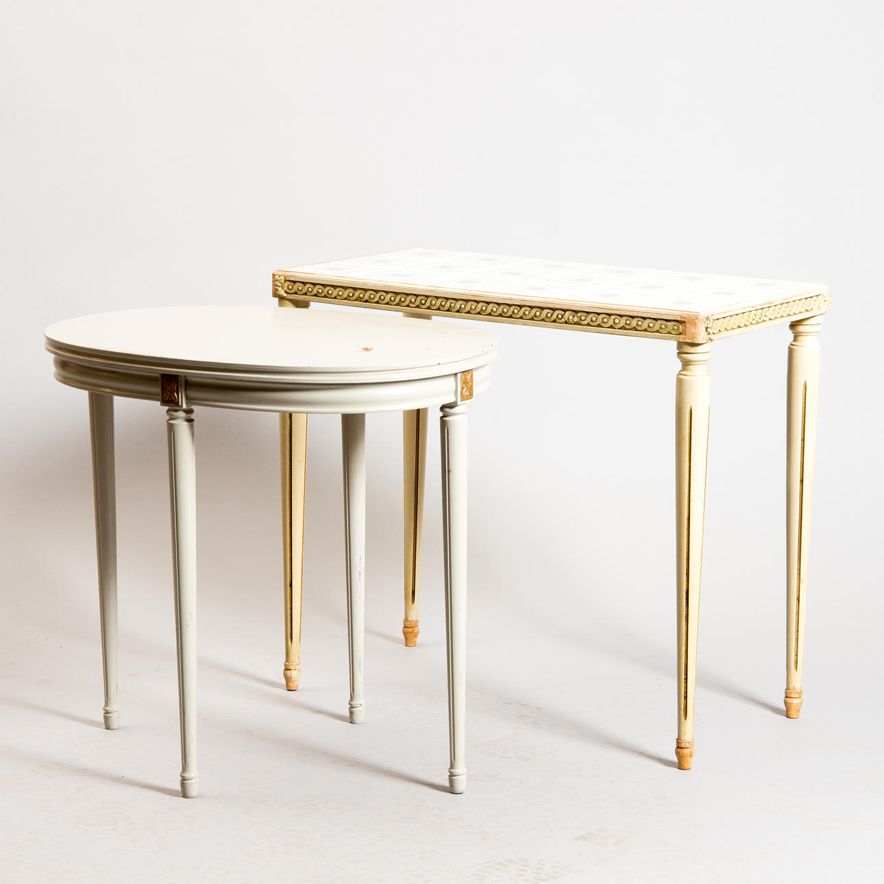 SOFFBORD, 2 stycken, gustaviansk stil, 1900-tal.