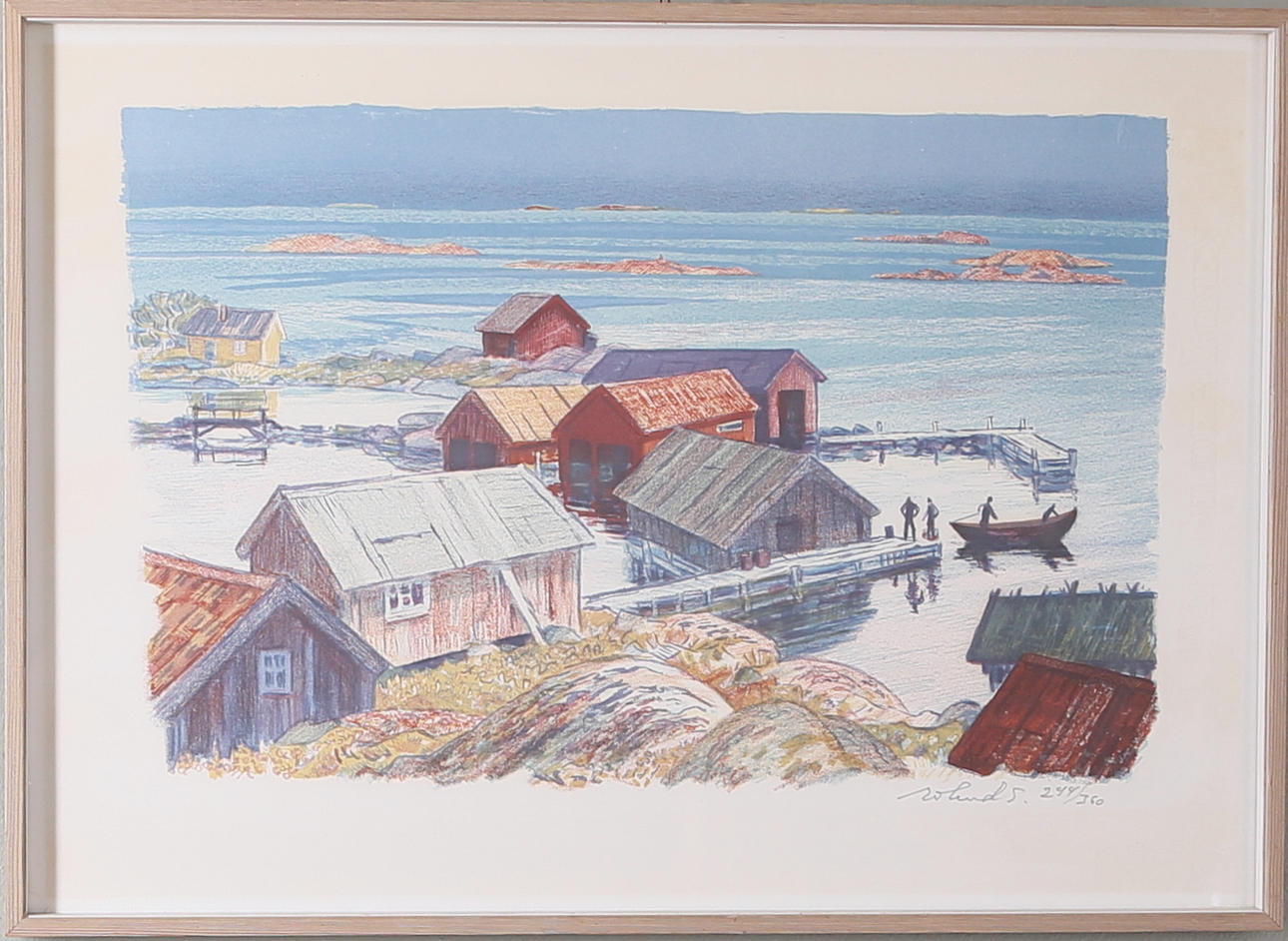 ROLAND SVENSSON. Färglitografi, nr 244/360, signerad.