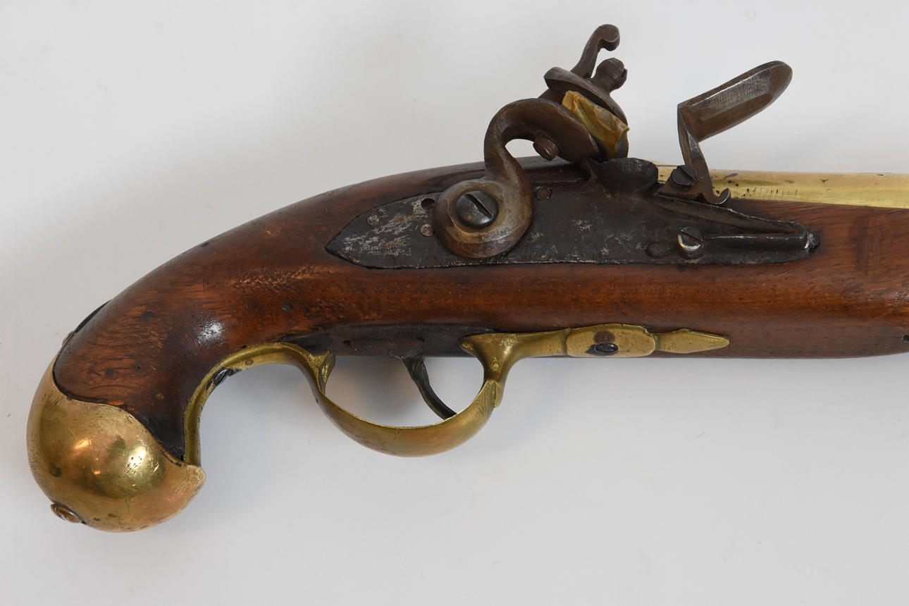 FLINT LOCK PISTOL, trombone.