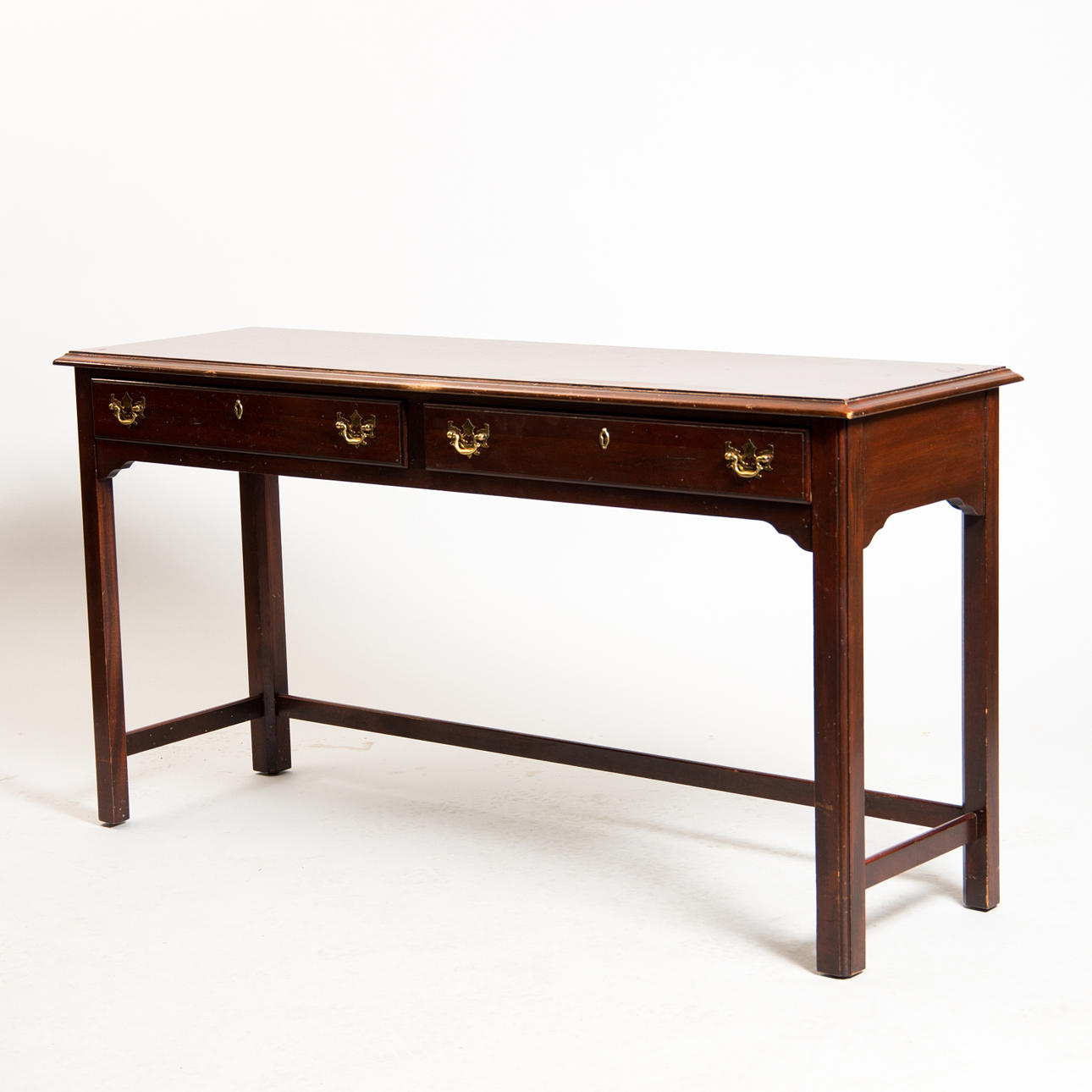 AVLASTNINGSBORD MED LÅDOR, mahogny, engelsk stil.