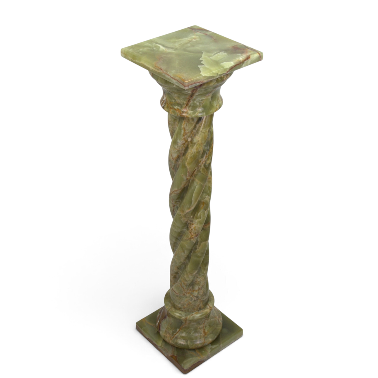 PEDESTAL, onyx, probably Italy.