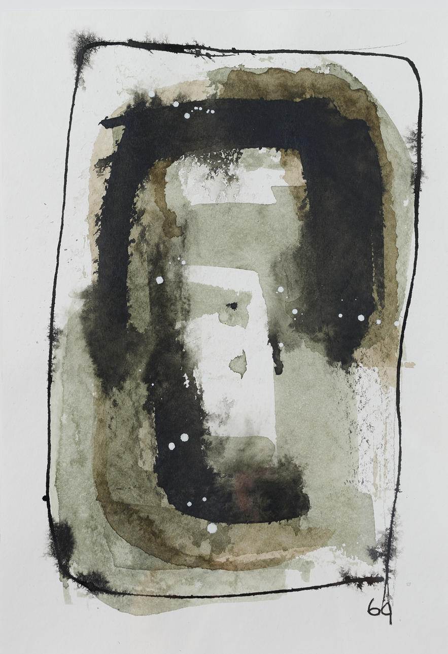 BIRGITTA GLENMARK. Composition, watercolour, monogram signed.