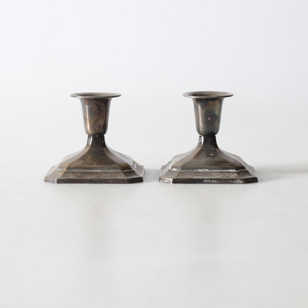 LJUSSTAKAR, 1 par, silver, 1900-tal.