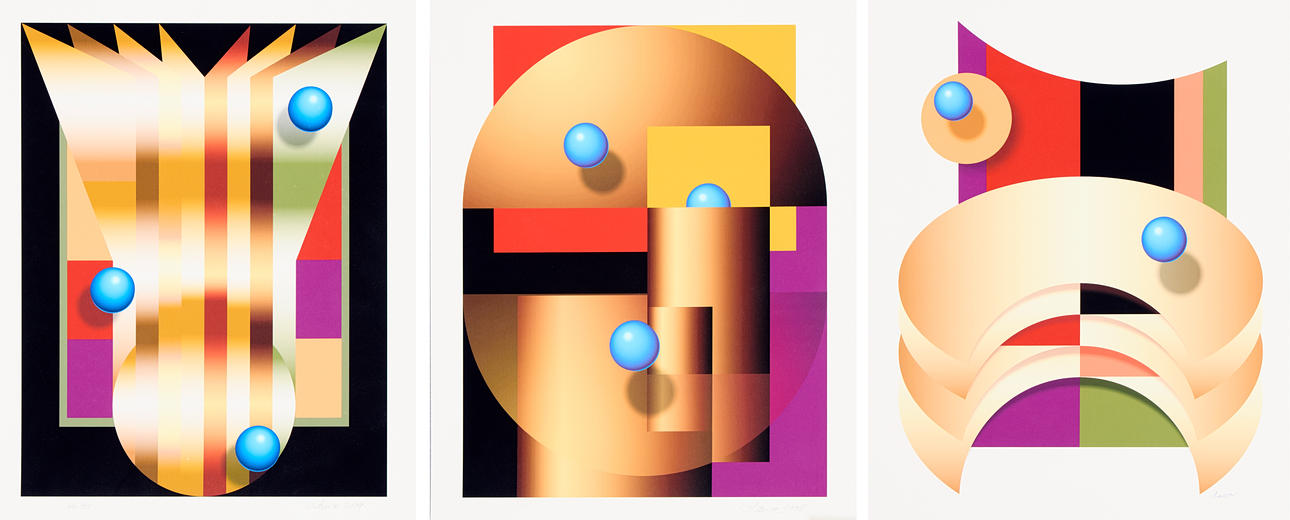 LARS WALLIN. Geometriska kompositioner, 3 st