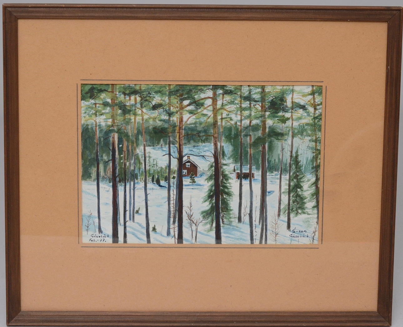 GÖSSEBÄCK OCH LENNART  GLEMME. MÅLNINNG SAMT ETSNING.