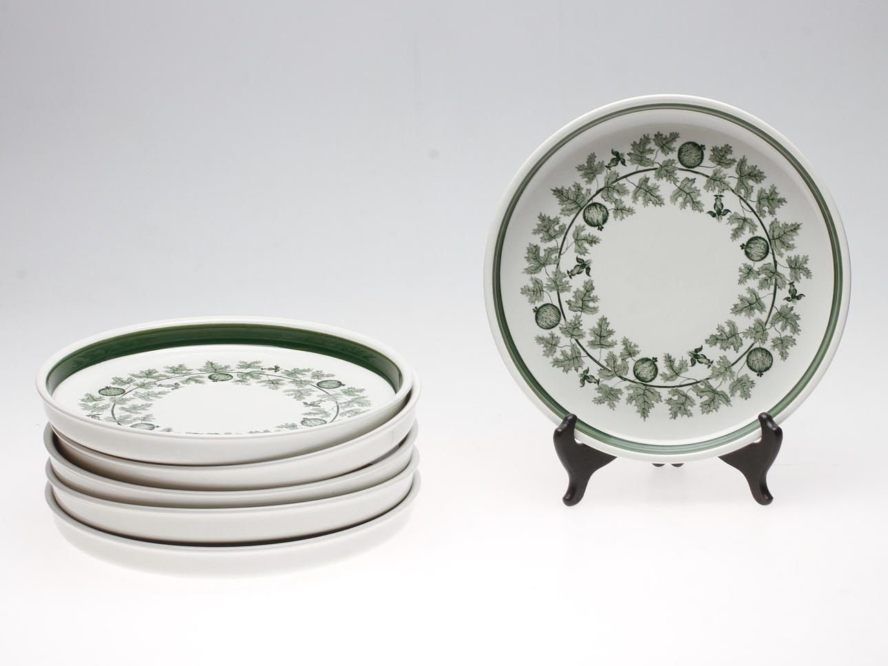 FAT. 6 st. Porslin. "Krusbär", Rörstrand, 1970-tal.