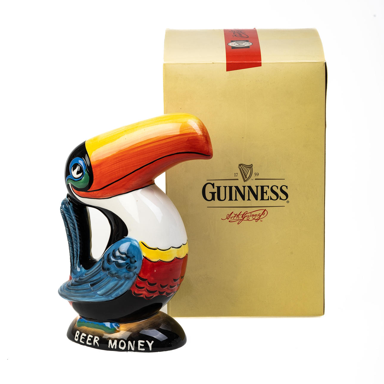 GUINNESS TOUCAN CERAMIC MONEY BOX.