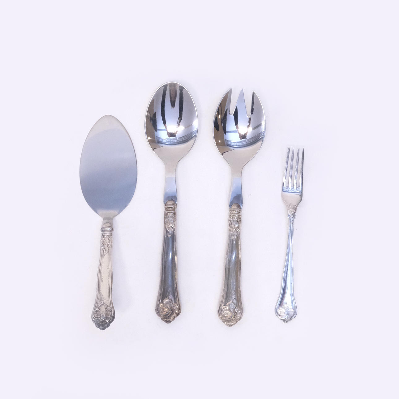 BESTICK, SILVER, SACHSISKA MODELLEN, 4 DELAR.