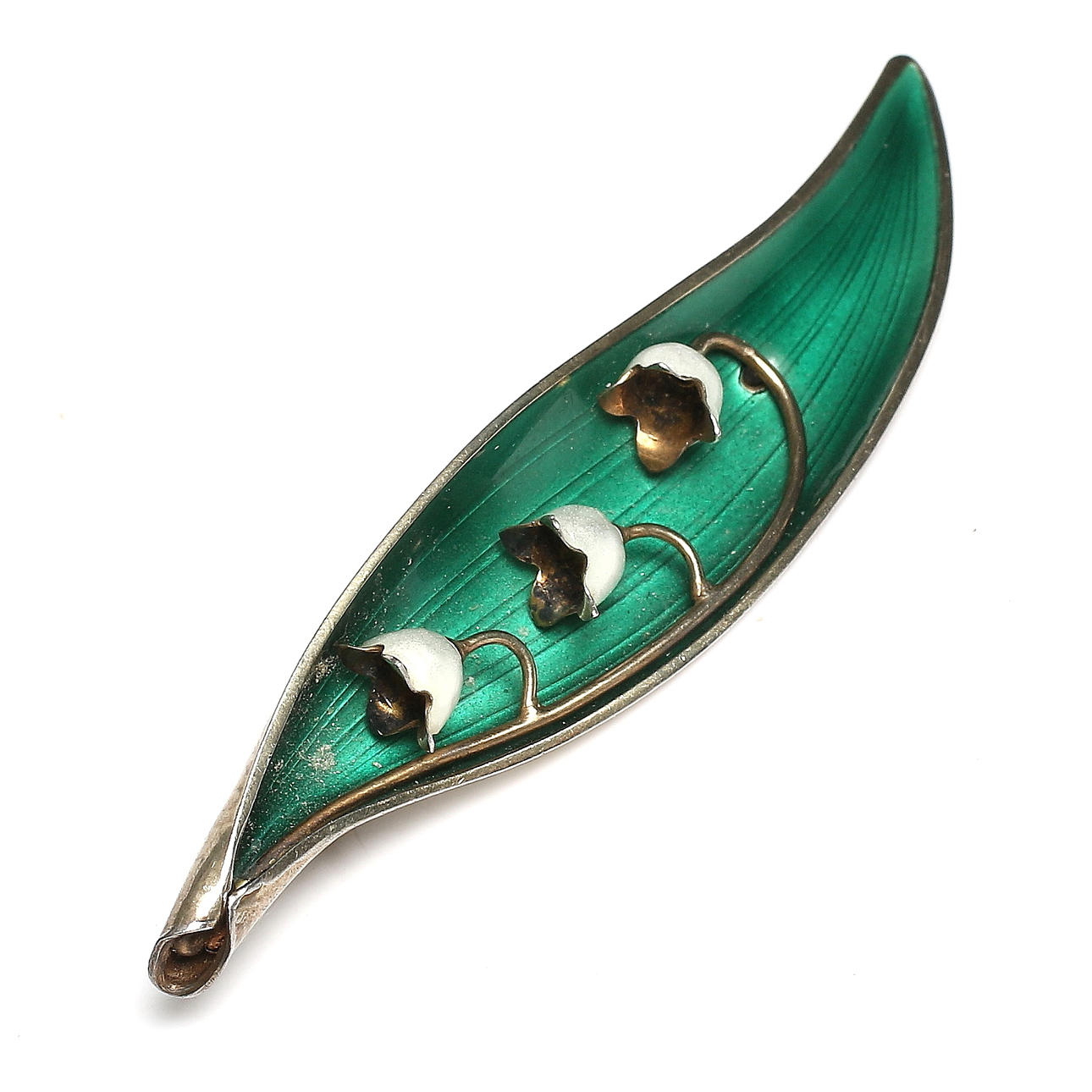 BROSCH, sterling silver och emalj, Arne Nordlie ANA, Oslo, Norge, 1900-talets mitt.