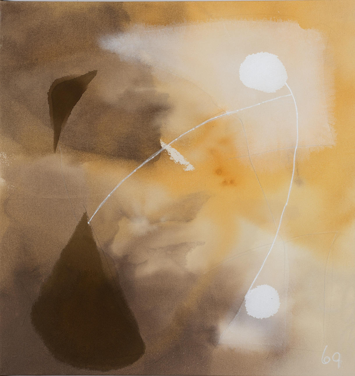 BIRGITTA GLENMARK. "Connection", acrylic on canvas, monogram signed.