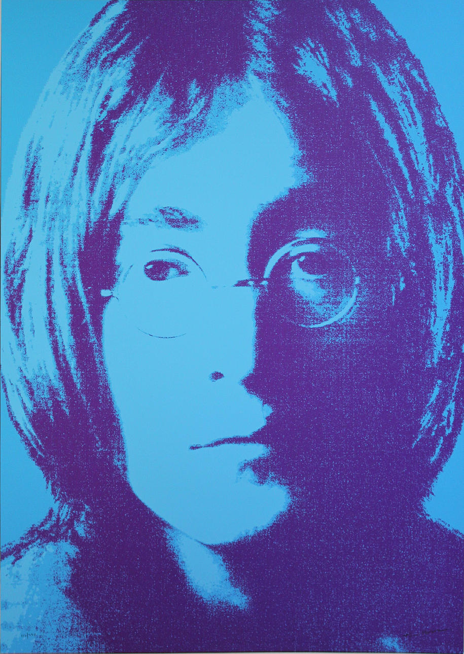 TOM MOORE. John Lennon. Silkscreentryck. Signerad och numrerad 116/490.