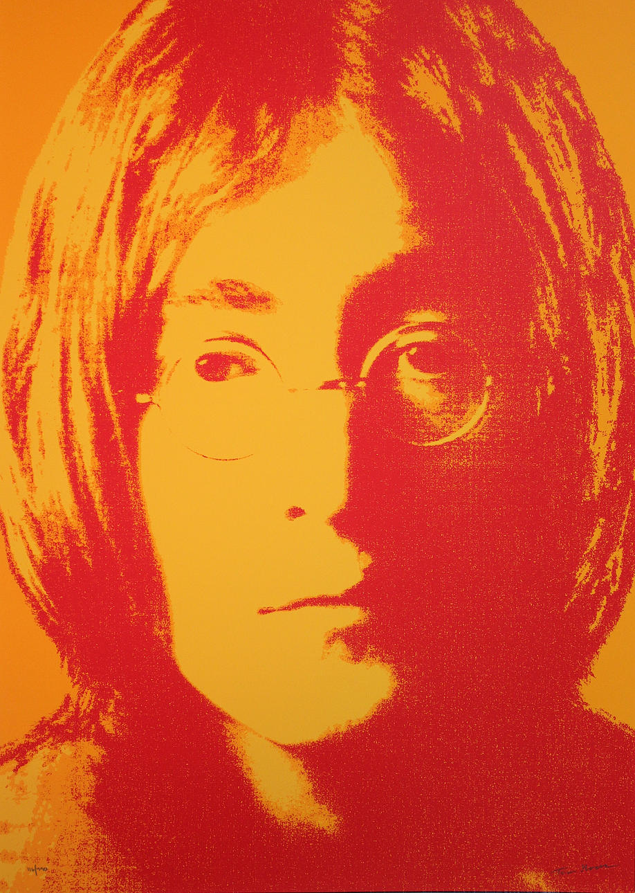 TOM MOORE. John Lennon. Silkscreentryck. Signerad och numrerad 116/490.