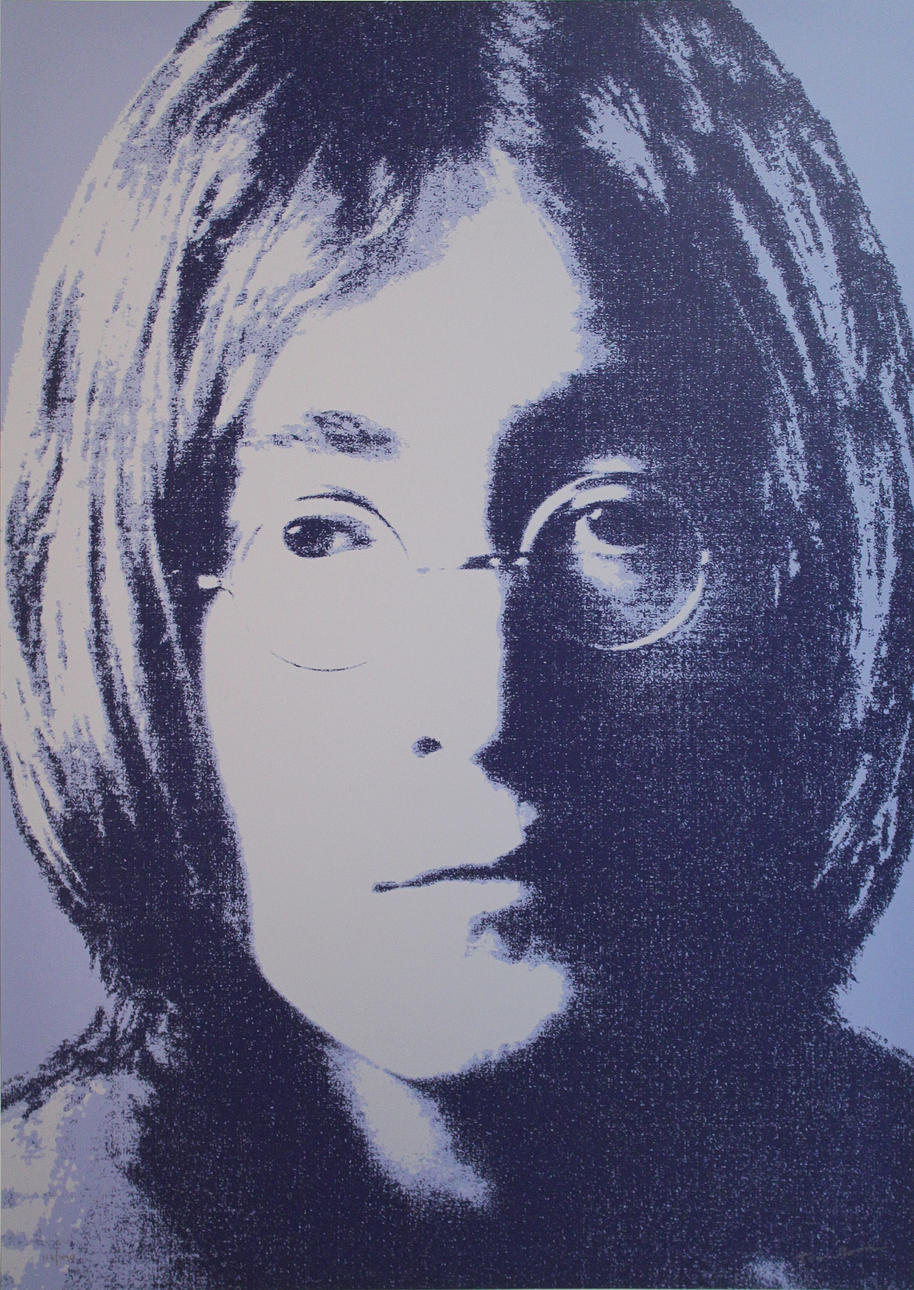 TOM MOORE. John Lennon. Silkscreentryck. Signerad och numrerad 116/490.