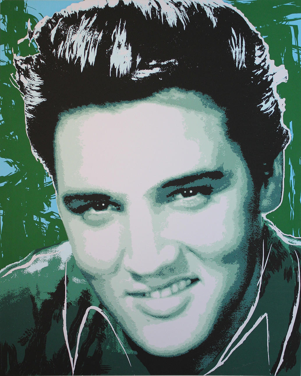 TOM MOORE. Elvis. Silkscreentryck. Signerad och numrerad 35/490.