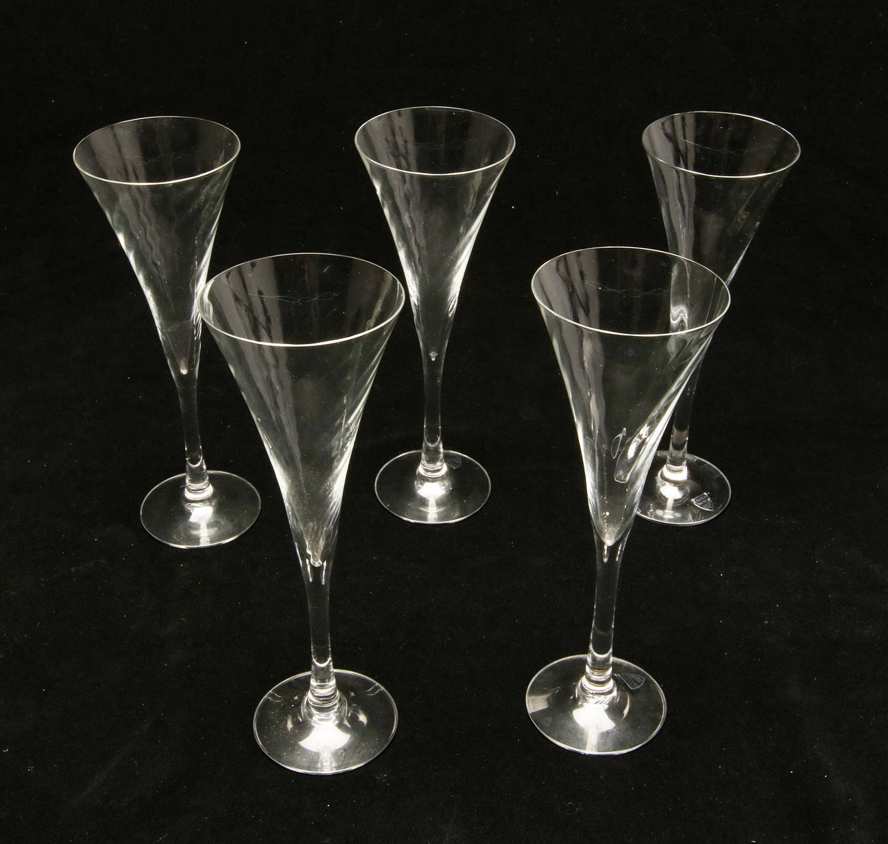 CHAMPAGNEGLAS, 5 st, glas, Helena, Gunnar Cyrén, Orrefors.