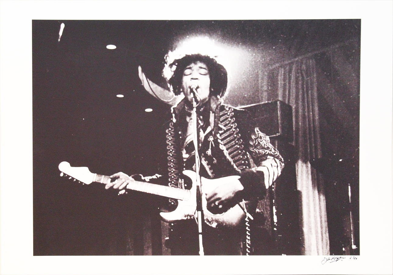 JAN OLOFSSON. Jimi Hendrix. Fotoprint. Signerad. 6/50.
