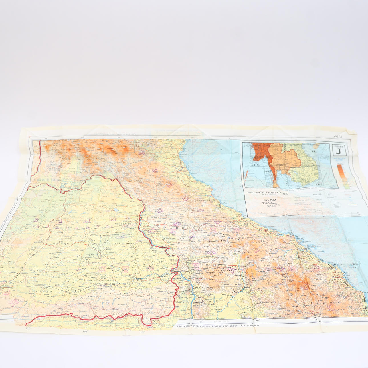 ESCAPE SCARF, World War II, textile.