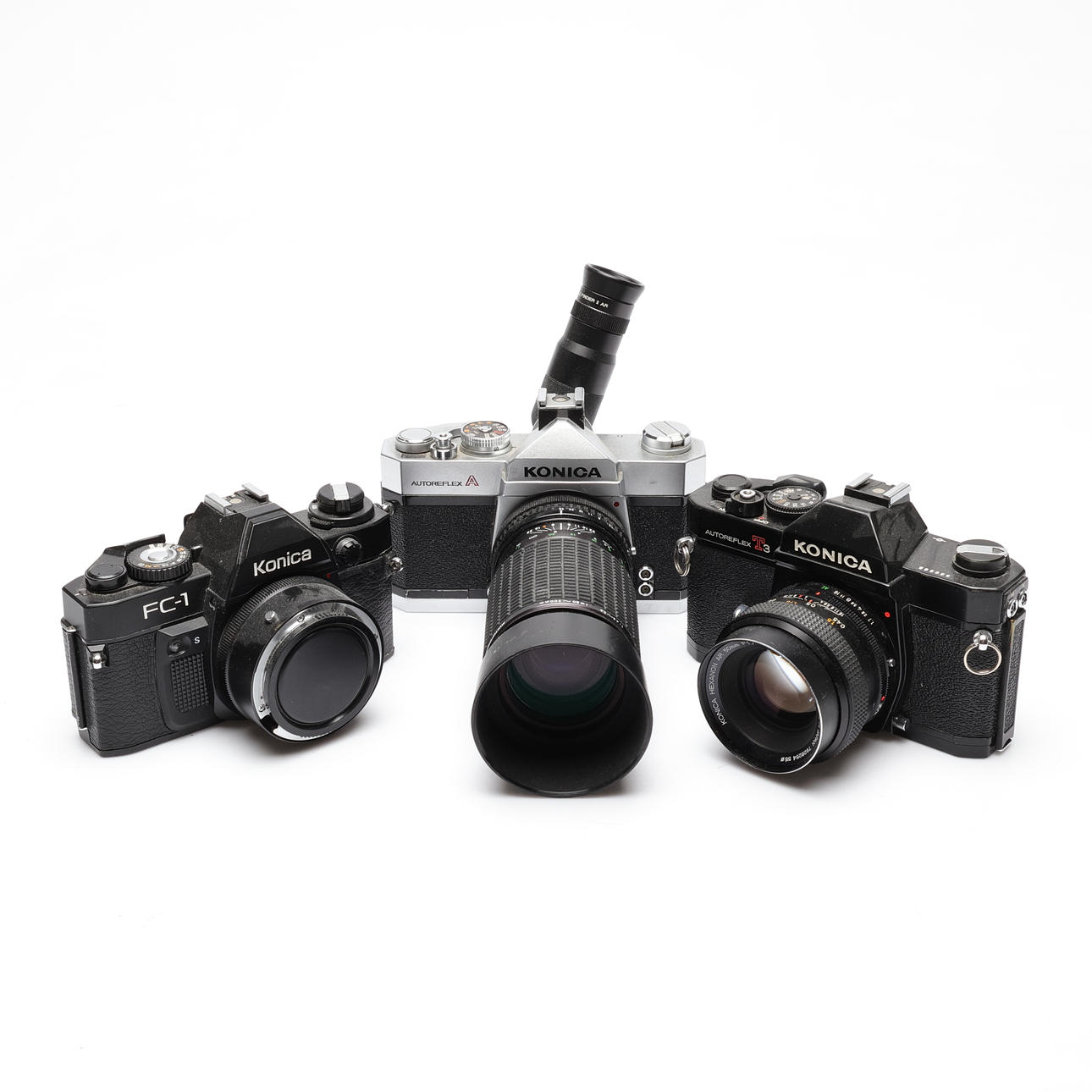 CAMERAS, 3 pcs, Konica.