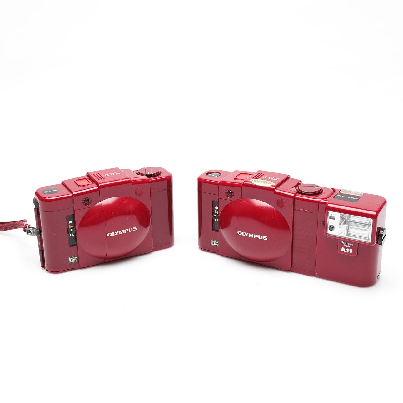 CAMERAS, 2 pcs, Olympus XA3 Red limited edition.
