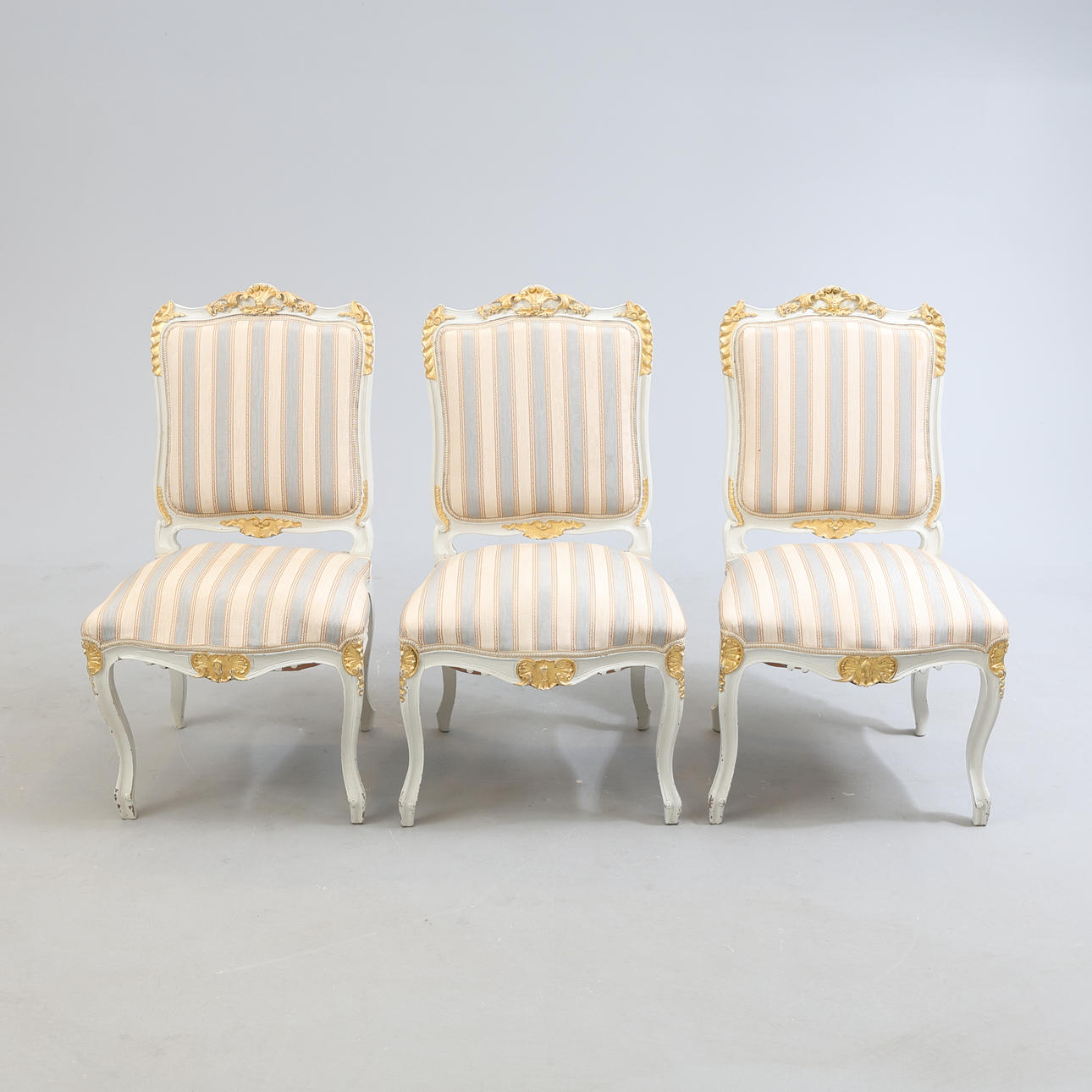 STOLAR, 3 st, rokoko-stil, 1800-tal.