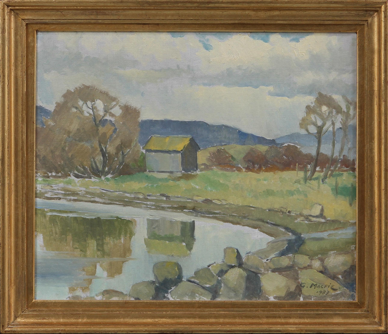 GORDON MACFIE. Landskap, olja på duk, sign.