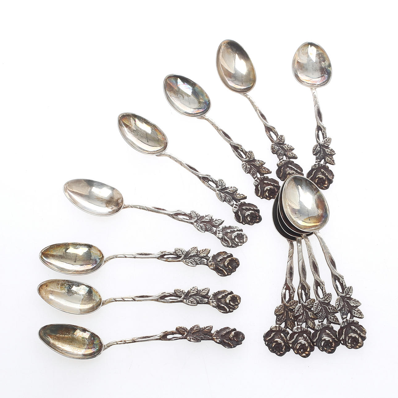 MOCCASKEDAR, 12 st, stämplade NW, Stockholm, 1900-tal.