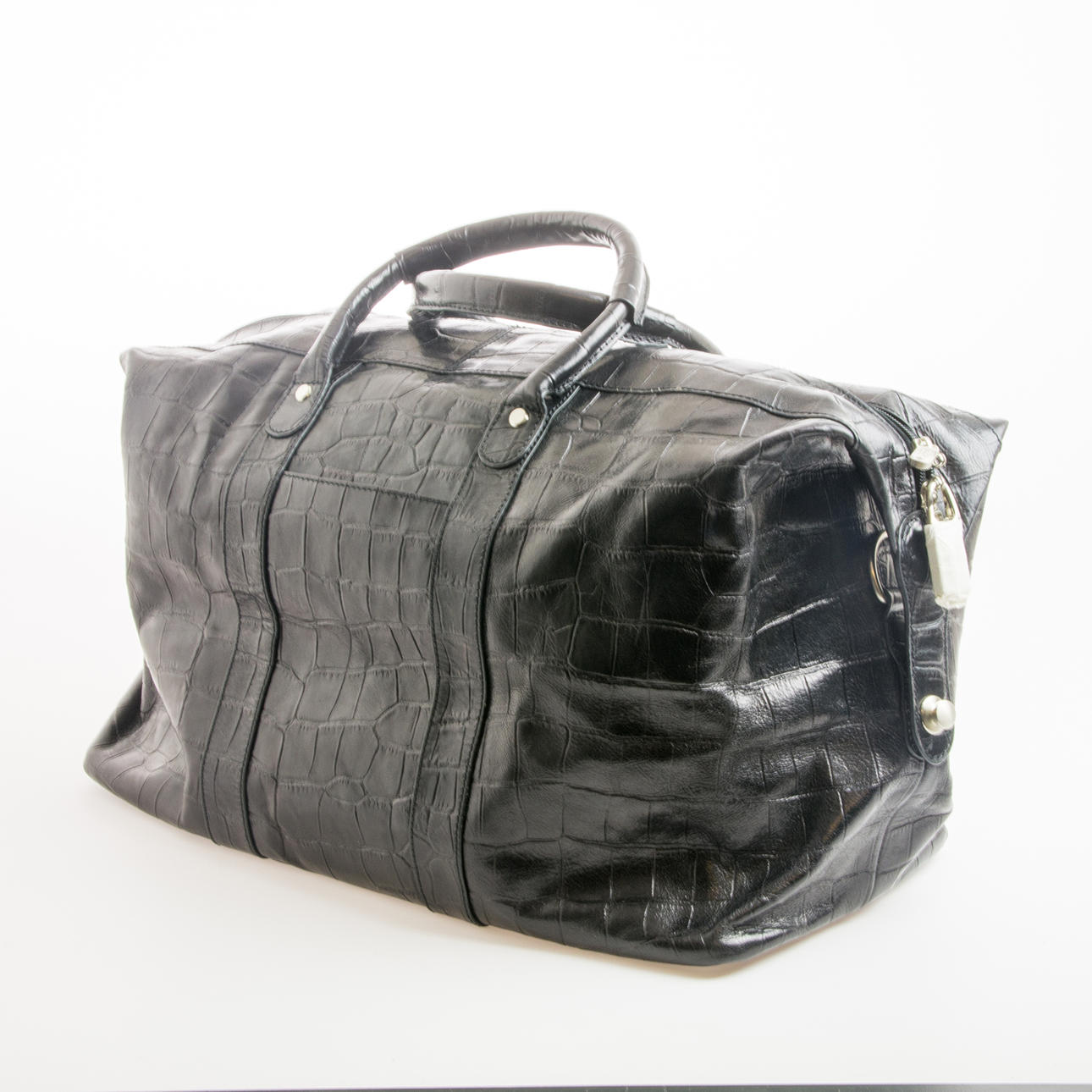 WEEKENDBAG, Baron, svart skinn.