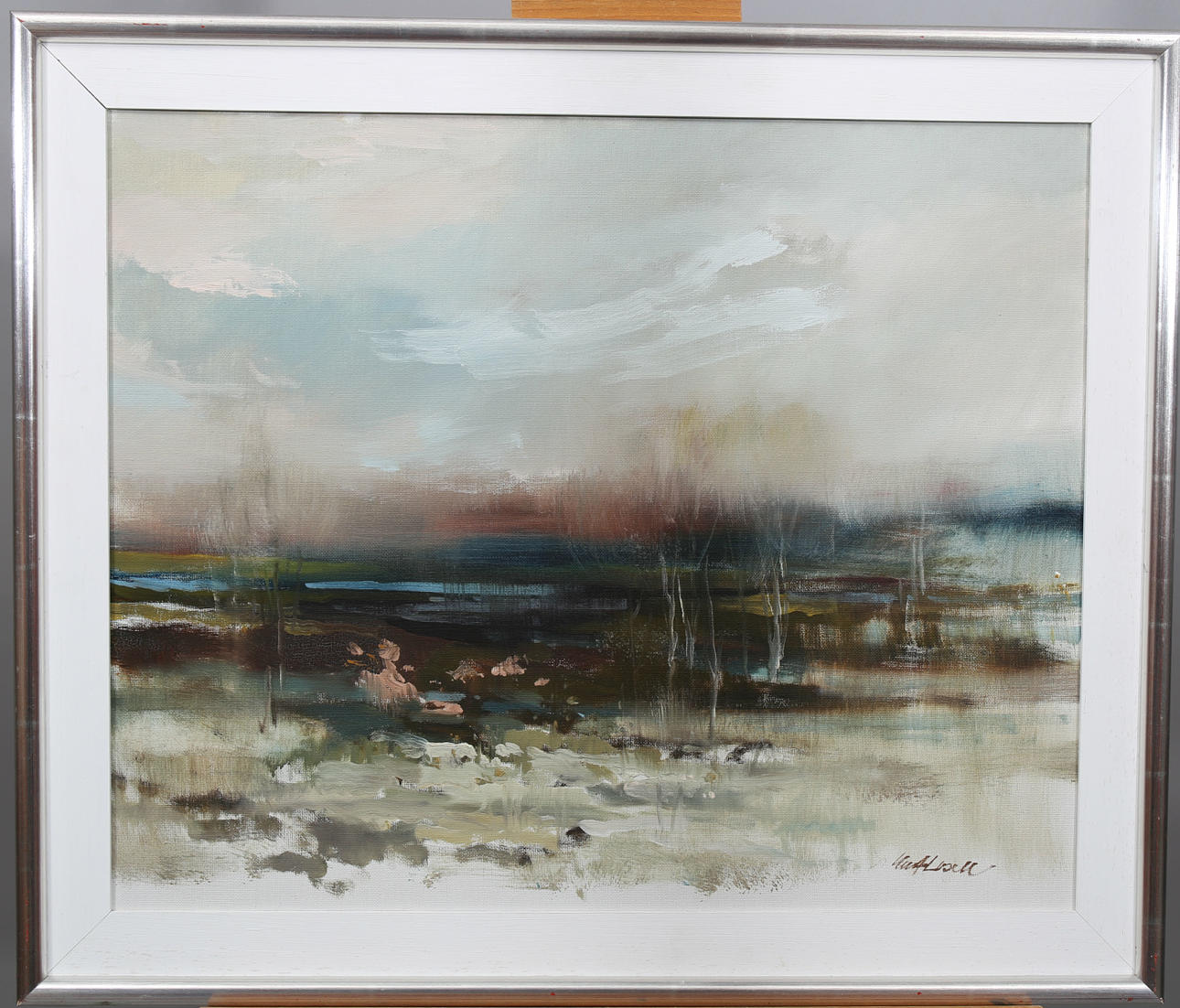 KURT LOSELL. Olja på duk, "Ungbjörkar- Vombsjön, Öved", signerad.