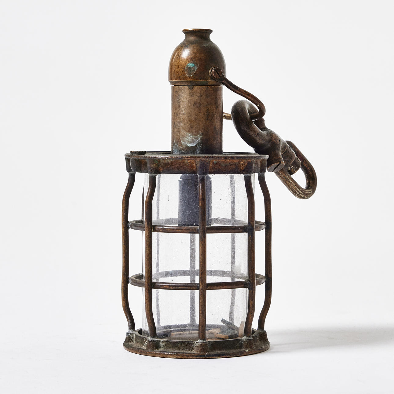 DIVING LAMP, brass, early 20th century.