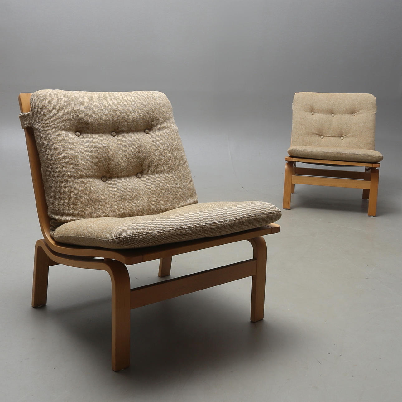 FÅTÖLJER, 2 st, Karl Erik Ekselius, JOC Möbel AB Vetlanda.