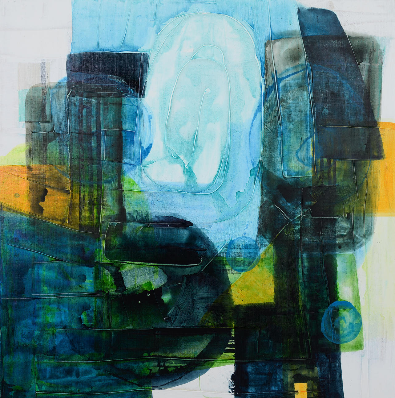BIRGITTA GLENMARK. Composition, acrylic on canvas, signed on the reverse.