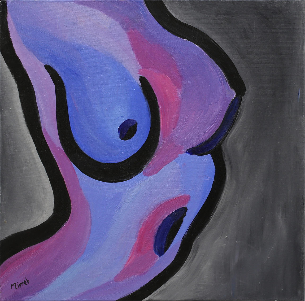 MIRSADA REBI´C MIRREB. Torso, akryl på duk, signerad Mirreb.