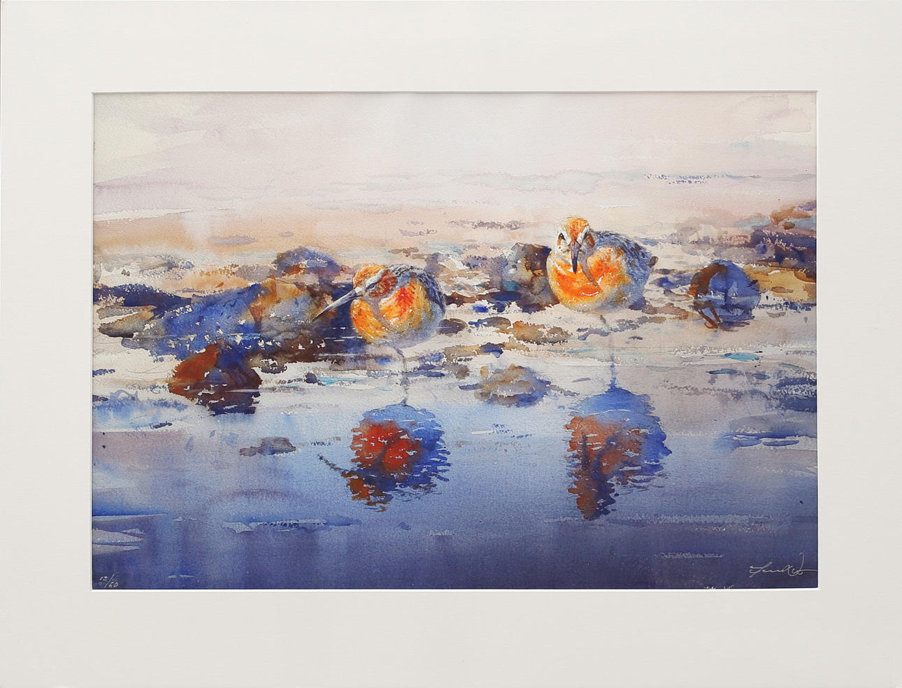 JONAS NILSSON. Spovsnäppor. gicléetryck nr 13/60, signerad.