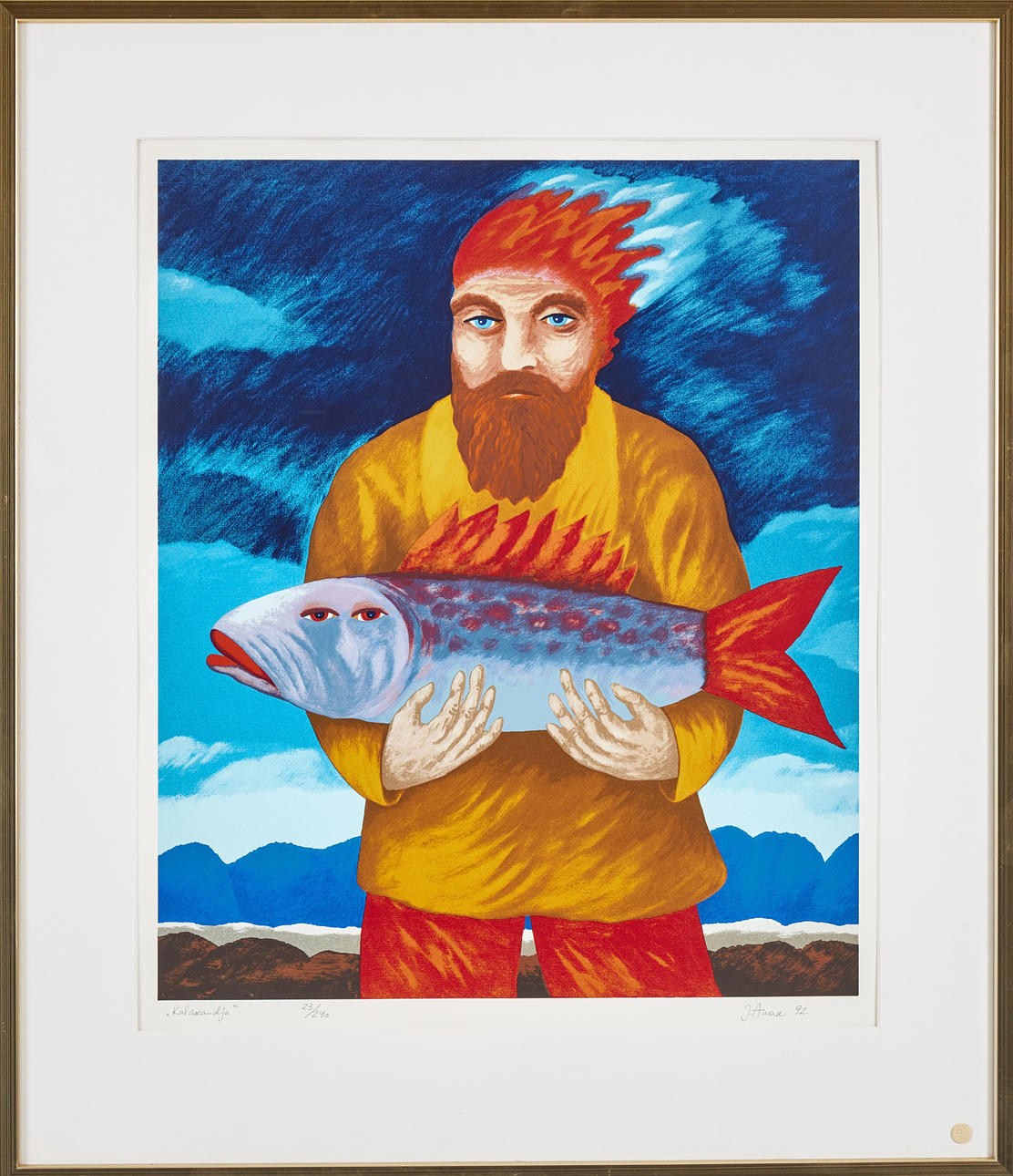 JÜRI ARRAK. "Kalakandja" colour serigraph.
