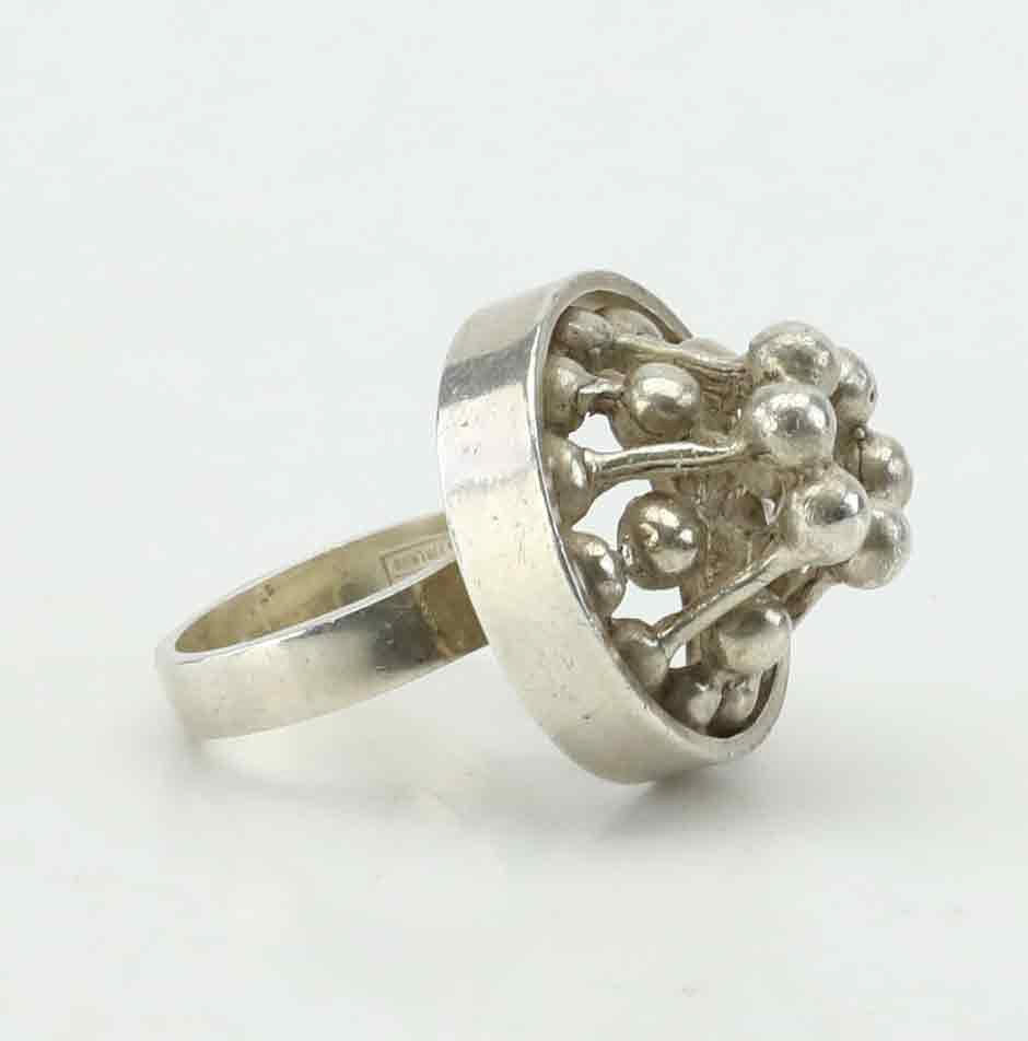 ERIK GRANIT. Ring, sterlingsilver, E. Granit & Co, Finland, 1960/70-tal.