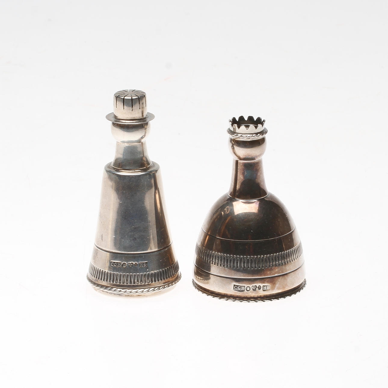 SALT-OCH PEPPARSTRÖARE, silver, CG Hallberg, Stockholm 1958.