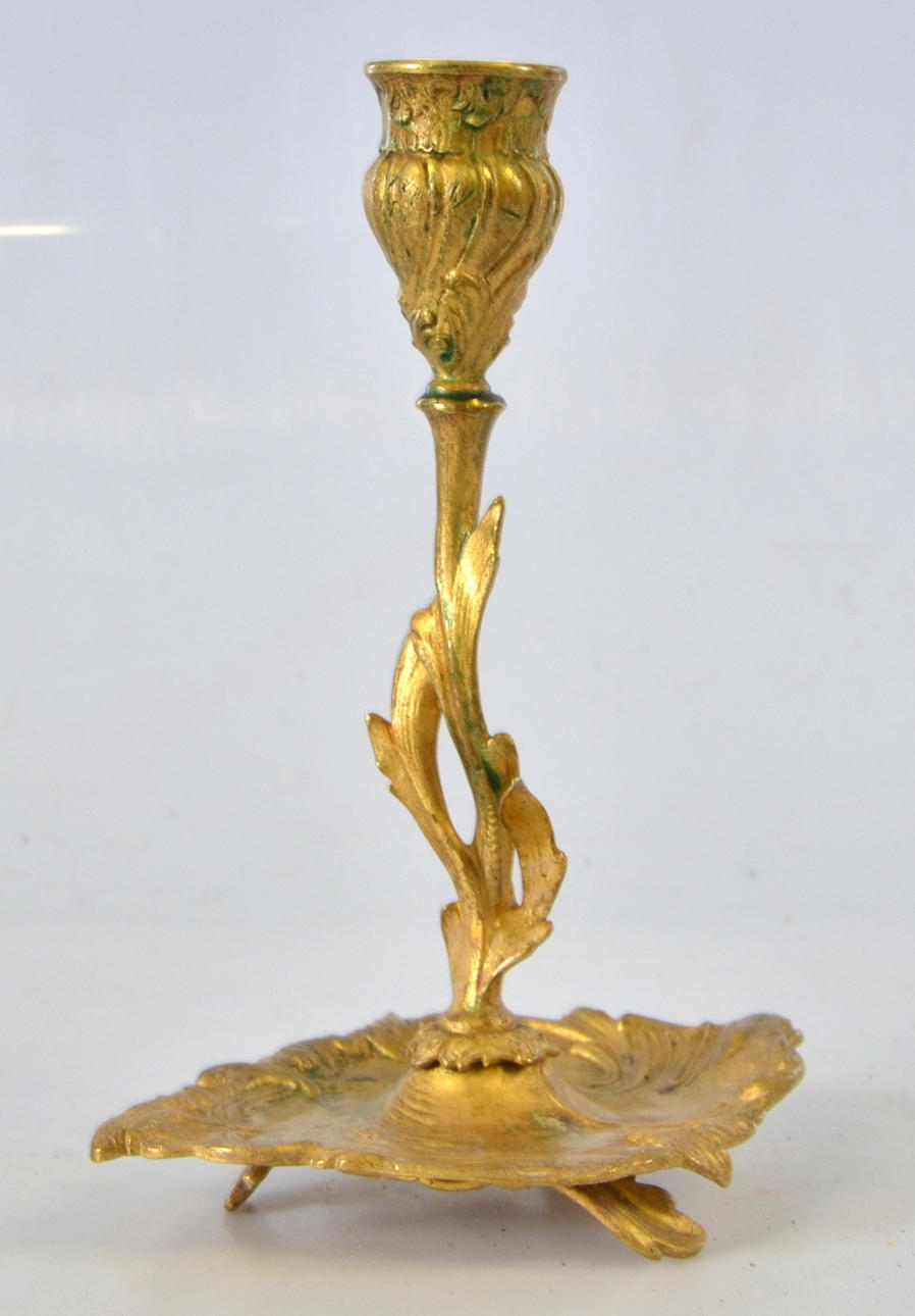 LJUSSTAKE, förgylld, troligen Frankrike, 1800-tal.