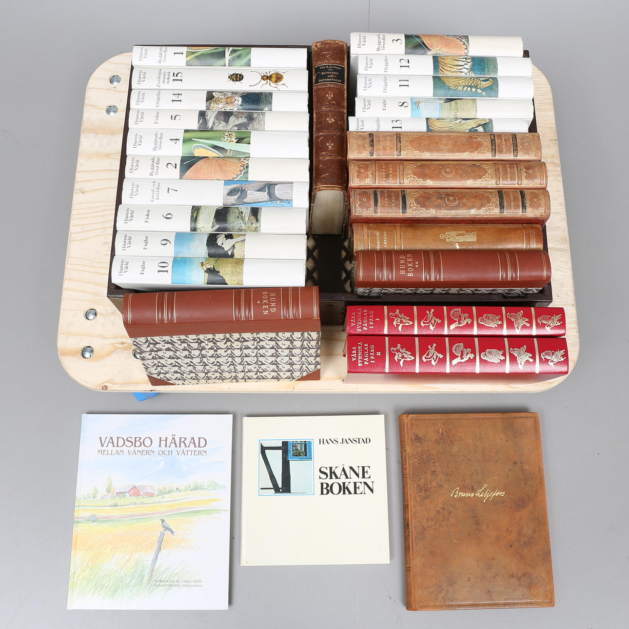 BÖCKER, 27 st, bl a "Djurens värld", Bruno Liljefors, "Bilmotorer och motorbränslen".