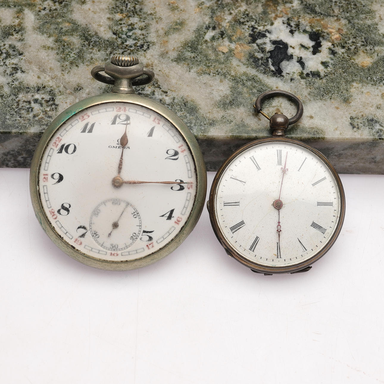 FICKUR, 2 st, silver/stål, b.la. Omega.