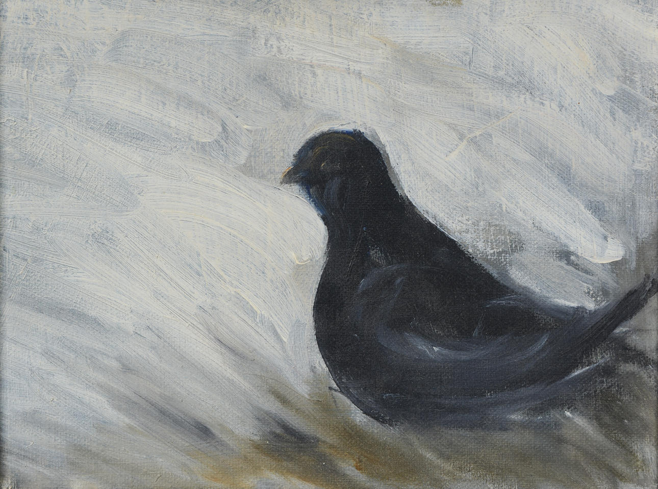 HANS SVENSSON. "Colombe Noir", olja på duk, signerad