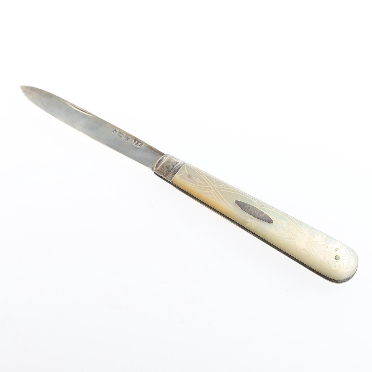 FRUKTKNIV, sterlingsilver, England 1800-tal