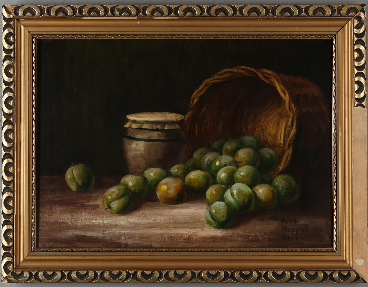 KARL NEPPEL. Stilleben, olja på duk, signerad.
